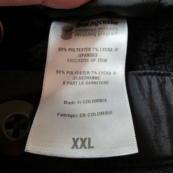 Patagonia Joggers Size XXL Black Textured Knit Elastic Waistband Pockets Outdoor - Picture 2 of 12